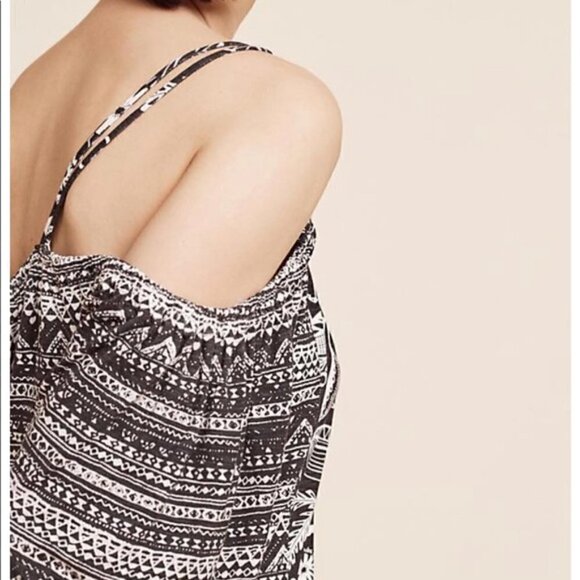 Anthropologie Deletta Black & White Reeve Cold Shoulder Long Sleeve M - Picture 2 of 9